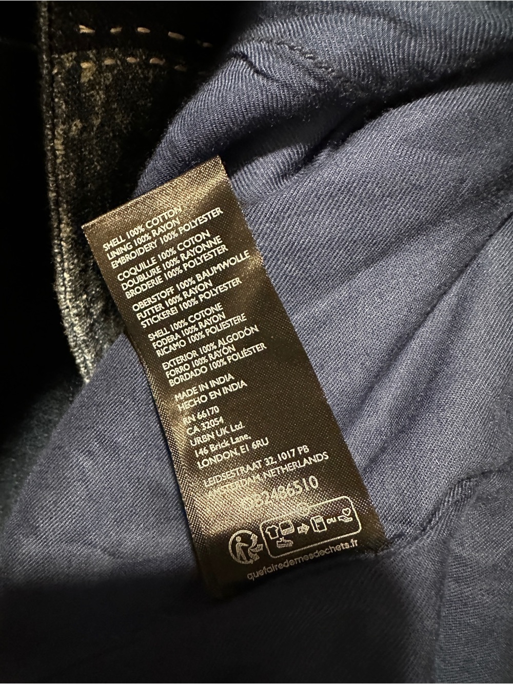 NWT FREE PEOPLE We The Free Open Studio Denim Blue Duster Size XS/S - Picture 9 of 11